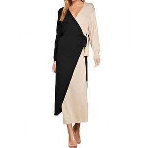 NEW SWEET LEMON lettie wrap duster cardigan in beige black